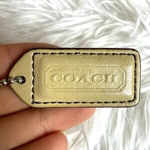 1.5" y2k COACH Vintage Fob Bag Charm Hang tag Hangtag